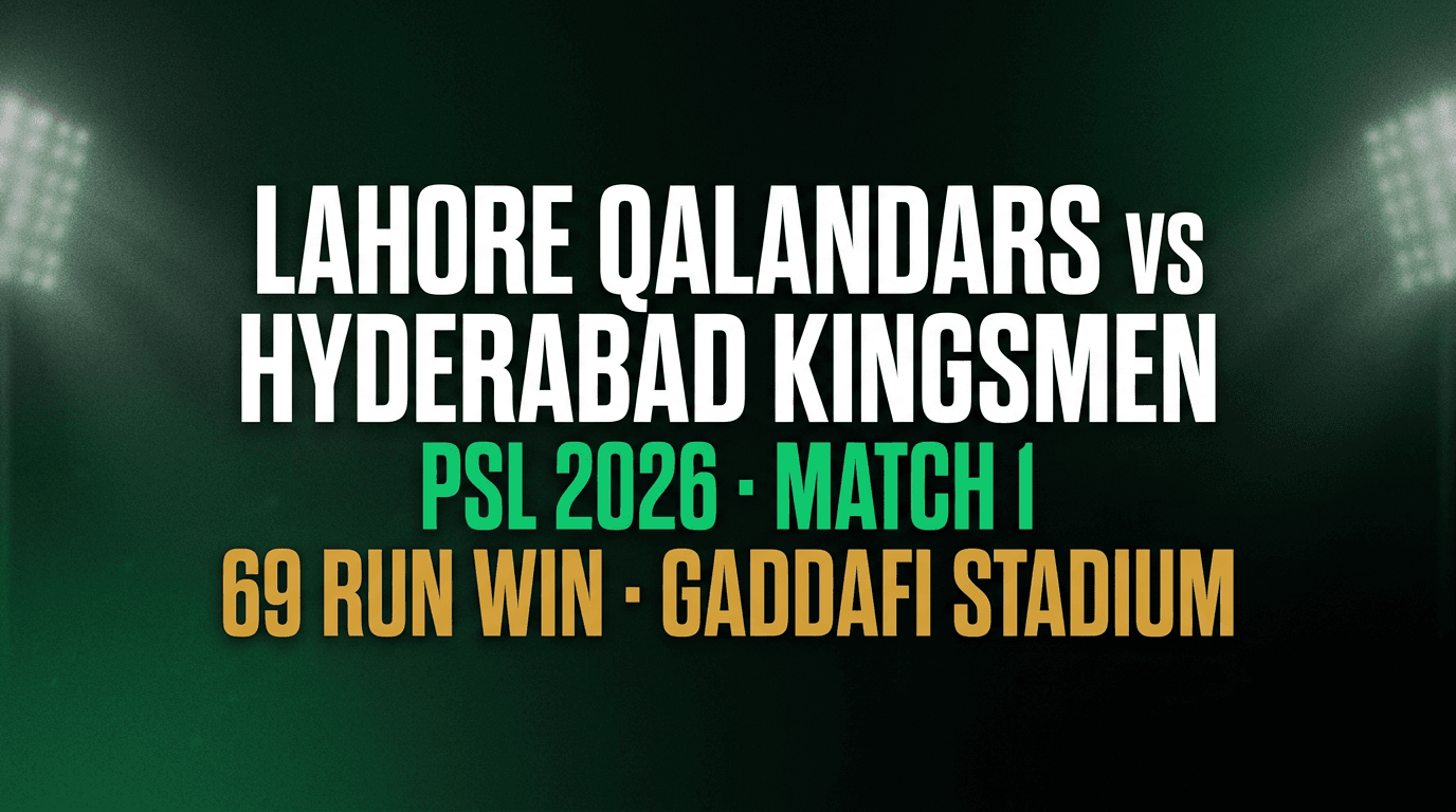 Lahore Qalandars vs Hyderabad Kingsmen — PSL 2026 Opener Match Summary