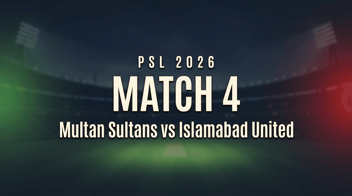 Multan Sultans vs Islamabad United — PSL 2026 Match 4 Match Summary