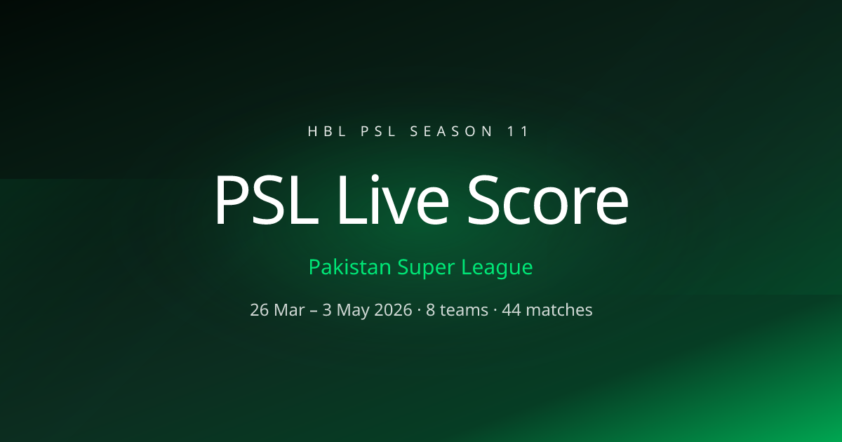 HBL PSL 11 2026: Live Scores, Fixtures, Schedule & Table